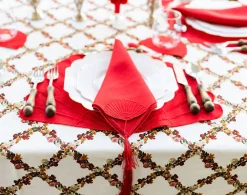 Tassel Fan Dinner Napkins (4)|Chefanie Discount