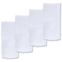 White Peacock Dinner Napkins (4)|Chefanie Hot