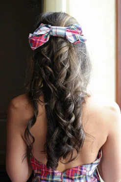 White Plaid Barrette|Chefanie Best