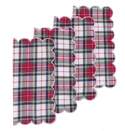 White Plaid Napkins (4)|Chefanie Online