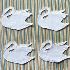 White Swan Cocktail Napkins (4)|Chefanie Discount