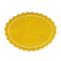 Yellow Oval Placemats (4)|Chefanie Clearance